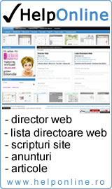 Portal HelpOnline.ro - Director Web, Directoare Web, Scripturi Site, Anunturi, Articole